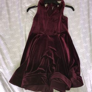 Red, Velvet Formal Dress